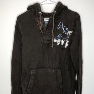 Abercrombie & Fitch Men's Brown Hoodie Sweat Shirt